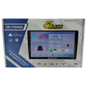 Bassmasters 9" Zs110and Double Din Android Radio 52w X 4
