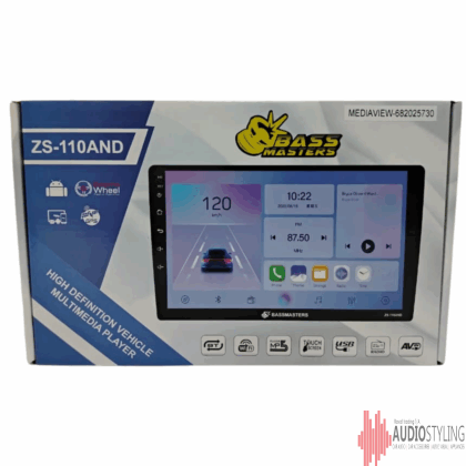 Bassmasters 9" Zs110and Double Din Android Radio 52w X 4