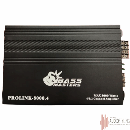 Bassmasters 4-Ch Amp Prolink-8000.4 Black 8000w Peak