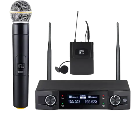 Lane Pro LR625B Wireless Lapel & Handheld Microphone Set