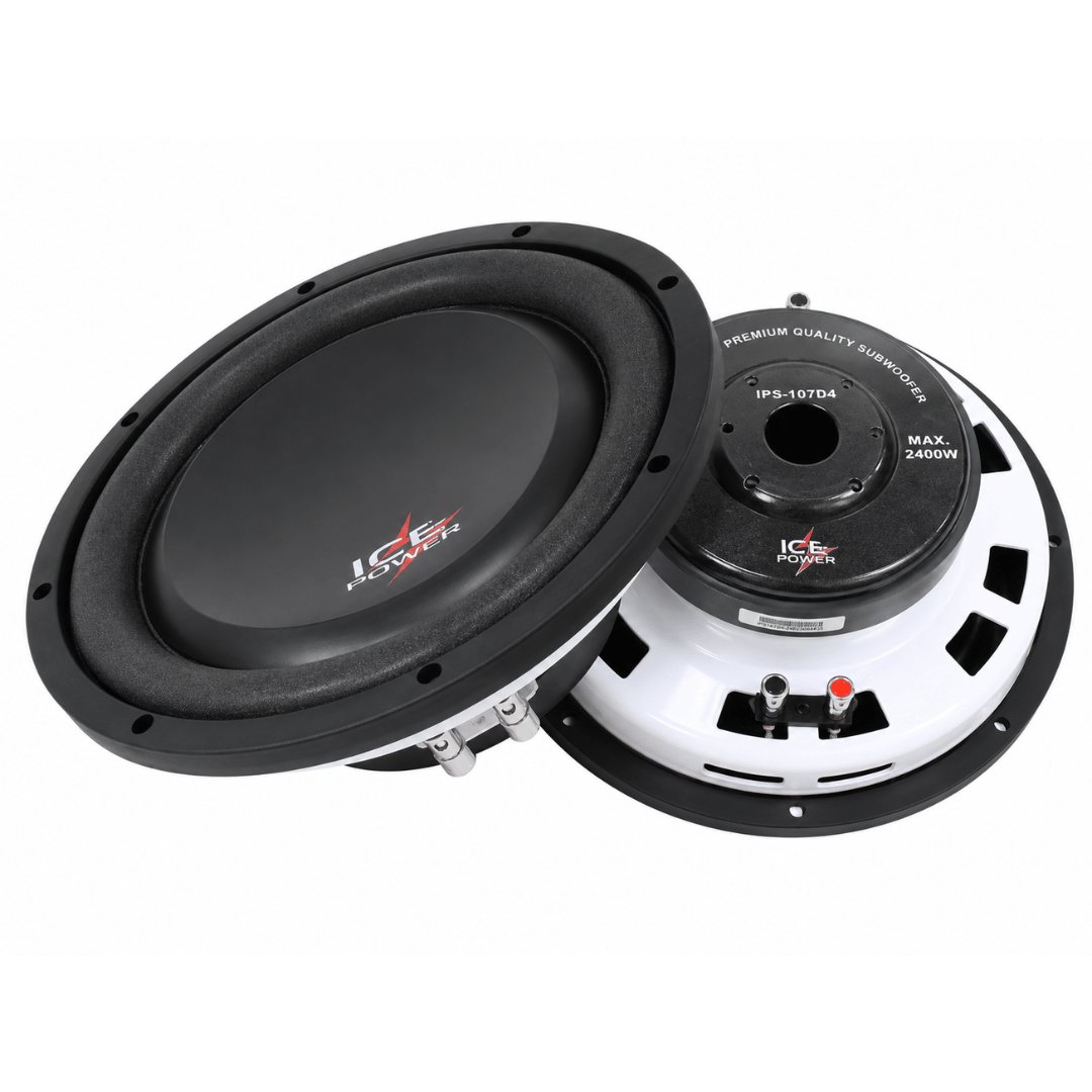 Ice Power IPS-107D4 Drizzle Series 10'' Slimline Subwoofer – 300W RMS, Dual 4Ω