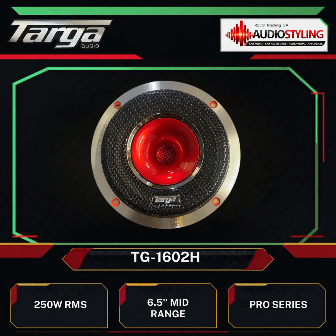Targa TG-1602H Horn Series 6.5-Inch 250W RMS Midrange Speaker with High-Frequency Driver