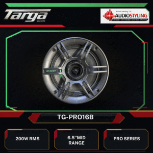 Targa TG-PRO16B Pro Series 6.5'' 200W RMS Midrange Speakers (single mid)